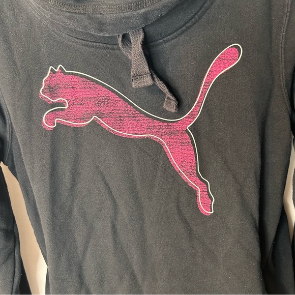 Puma Men’s Black Cotton Poly Blend Sweatshirt Long Sleeve Sweater Size S - Picture 8 of 10